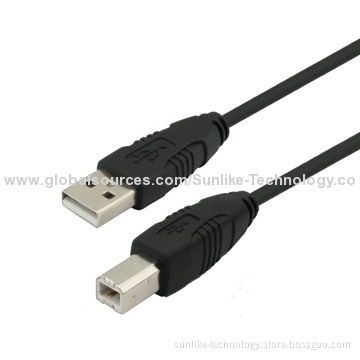 USB Cable with USB A Male to USB B Male